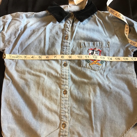 Girl’s Mickey Mouse Denim Shirt size M 10/12 - Picture 4 of 7